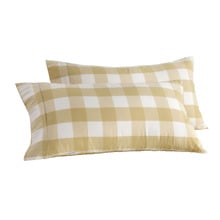 Azari Yarn-Dyed Gingham Washed Cotton Pillowcases (Set of 2)
